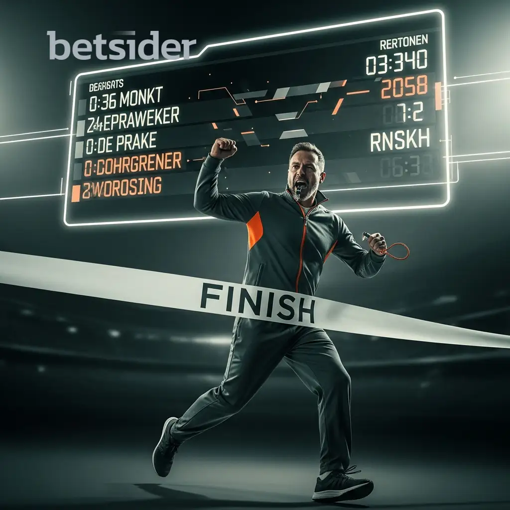 Spannender Zieleinlauf eines Sportereignisses